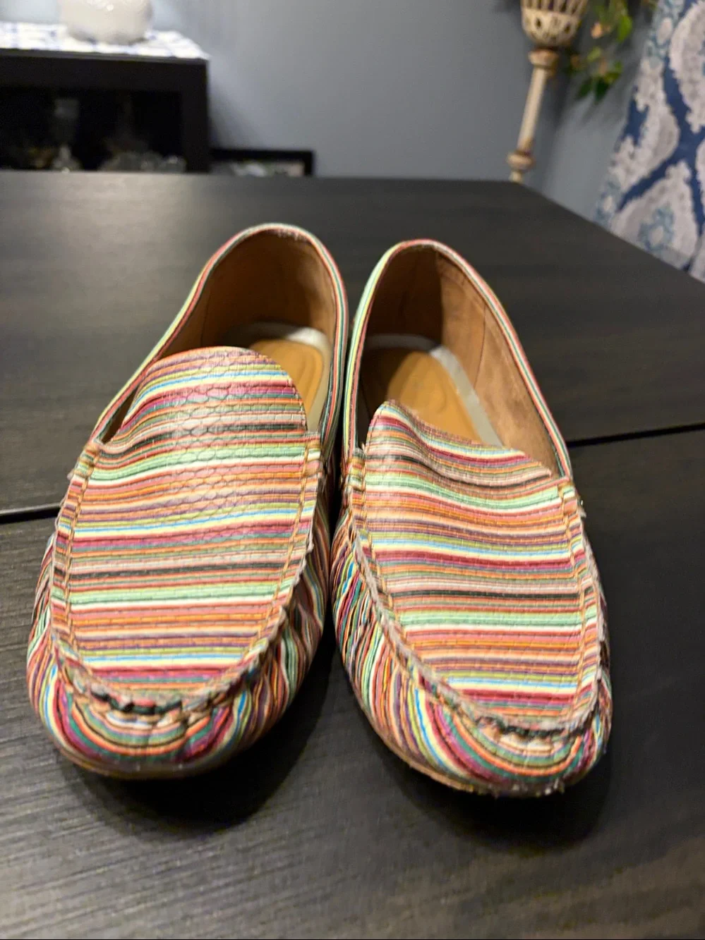 Aerosoles Bleeker Multistripe Leather Driving Loafers